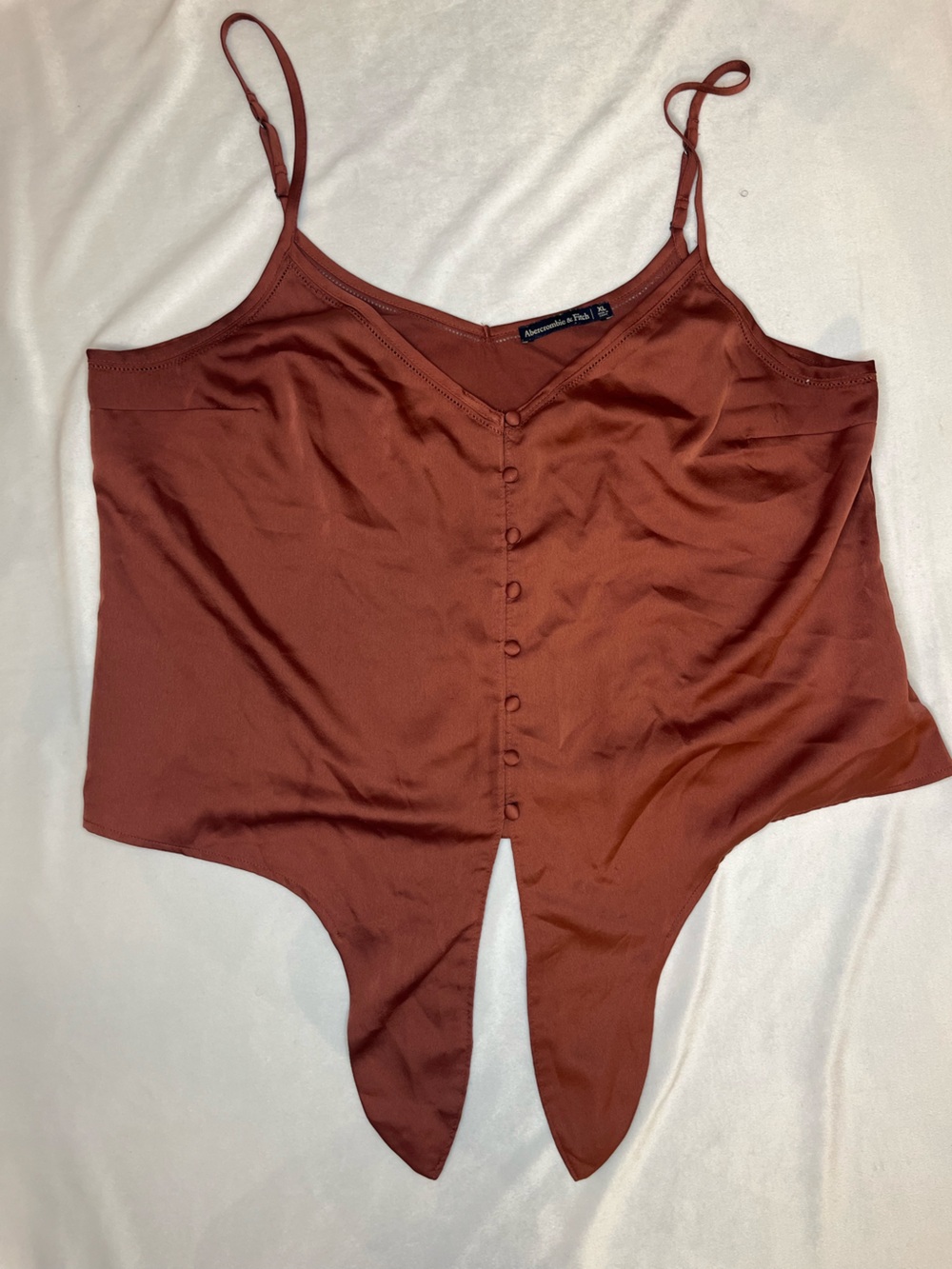 Abercrombie & Fitch Rust Orange/Brown Button-Front Tank